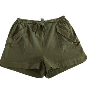 NEW Very J Olive Green Elastic Waist Shorts NWT